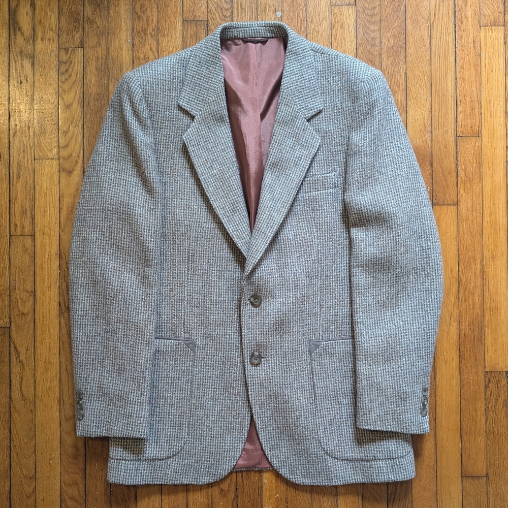 2 Button Brown/Beige Wool Sport Coat